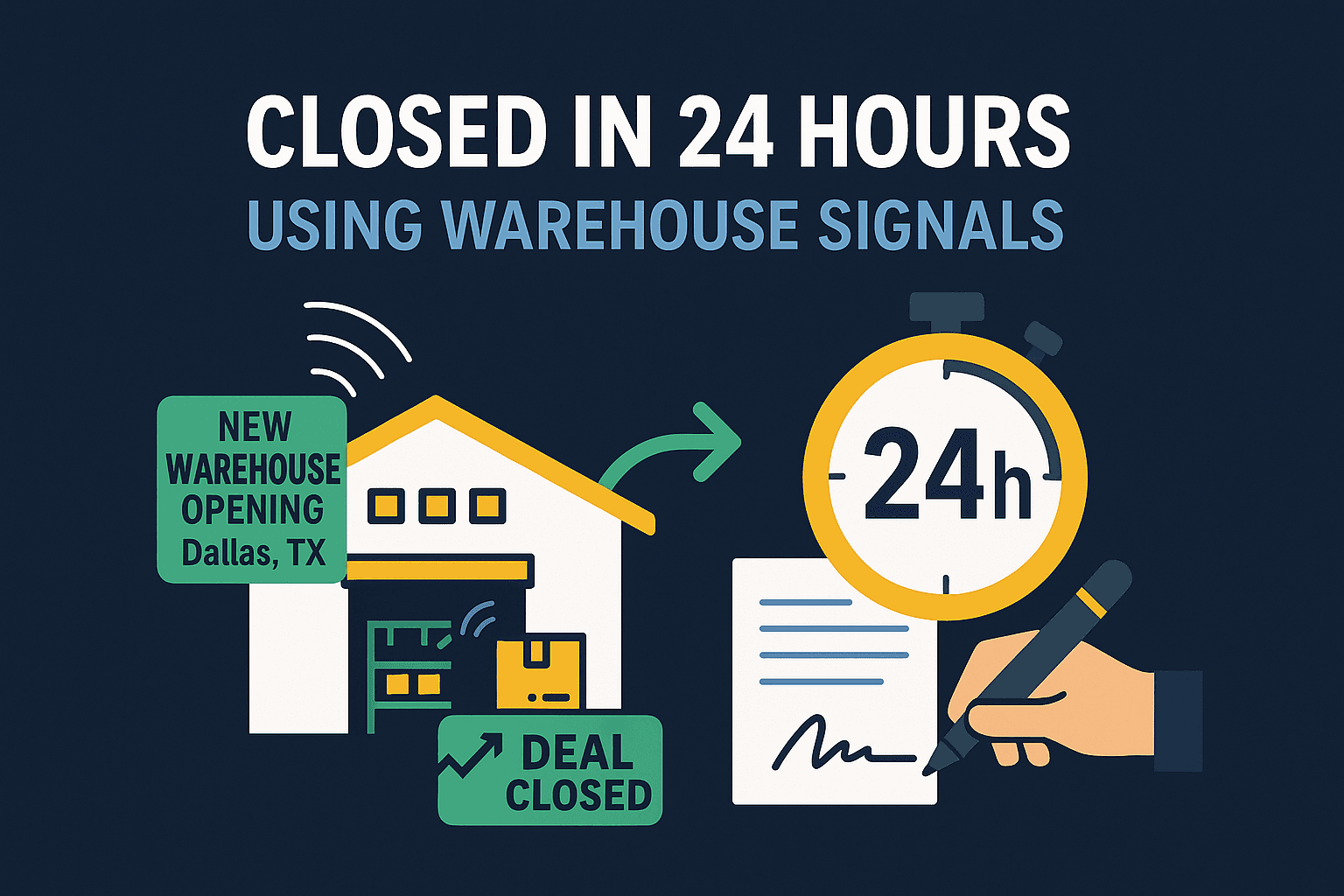 Warehouse buying signals case study - deal closed in 24 hours